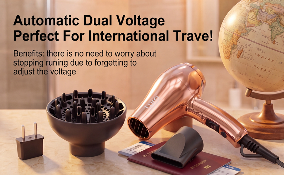dual voltage hair dryer