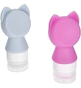 FOMIYES 2pcs Cute Travel Bottles Silicone Cat Travel Size Bottles Refillable Empty Leakproof Cosm...