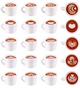 Magibeads 20Pcs Mini Resin Coffee Cups Miniature Things Kitchen Set Fake Drink Food Coffee Mug Lo...