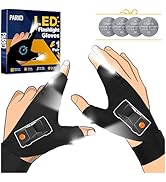 PARIGO LED Flashlight Gloves Gifts for Men Women Christmas Stocking Stuffers for Men Husband Boyf...