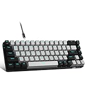 Portable 60% Mechanical Gaming Keyboard, MageGee MK-Box LED Backlit Compact 68 Keys Mini Wired Of...