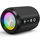 LENRUE Portable Bluetooth Speakers, Wireless Speakers with TWS, IPX5 Waterproof, Colorful Lights,...