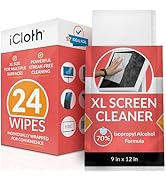 iCloth 70% IPA Computer and Electronics Cleaning Wipes for Screens, Keyboards, Controllers, Perif...
