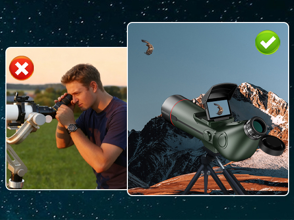 Telescope for Adults High Powered Professional, 90mm Aperture 800mm Refractor Telescopes