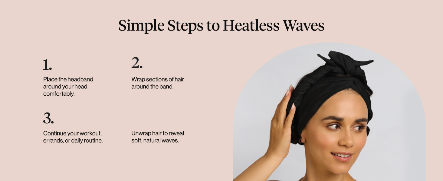 Kitsch Set &amp;amp; Flow Active Heatless Curling Headband For Women