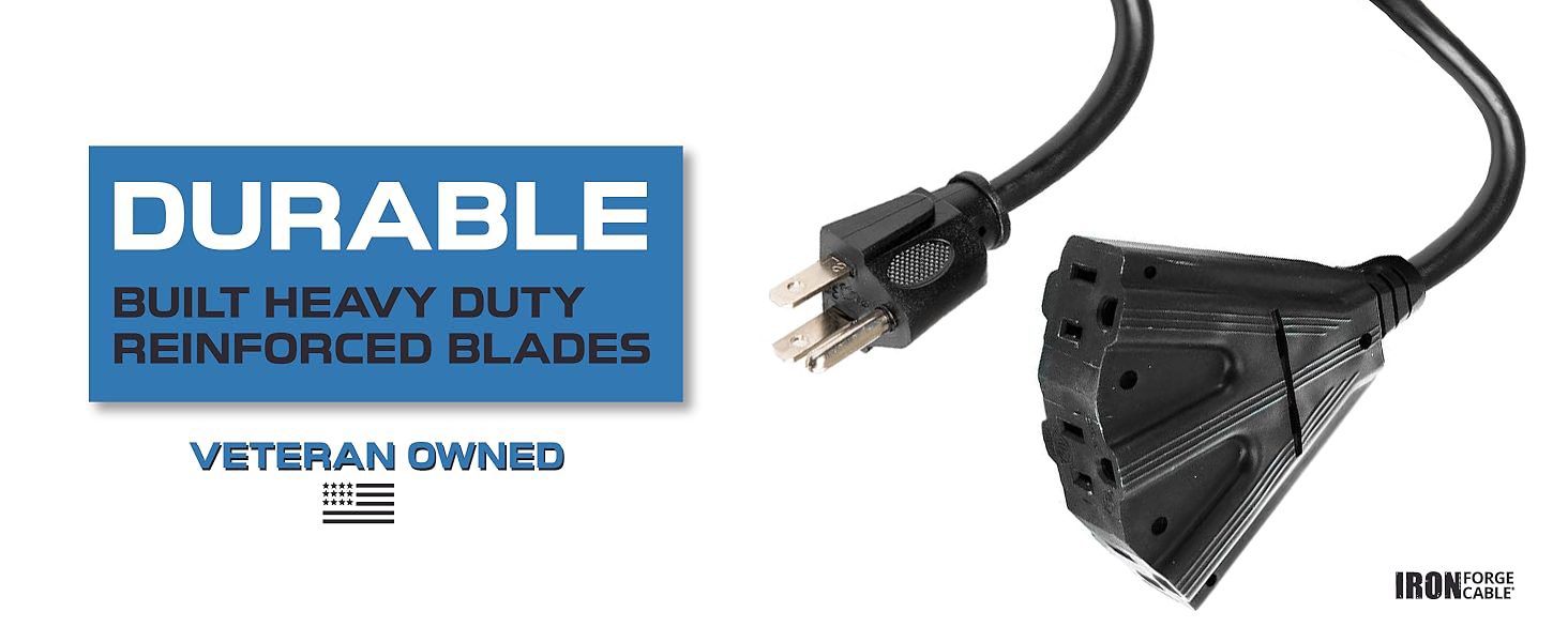 Black pigtail Extension Cord