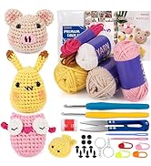 XSEINO Crochet Kit for Beginners - Crochet Start Kit with Step-by-Step Video Tutorials - Learn to...