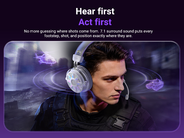 7.1 SURROUND SOUND FOR LOCK YOUR ENEMY IN GAMING BATTLES
