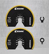 EZARC Oscillating Multitool Blades Titanium, 2PCS Semi Circle