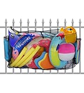 Pool Float Storage Bag - 58x31.5x13in Large Hanging Pool Toy Storage Mesh Net Adjustable for Fenc...