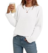 GKBK Cozy Sweaters for Women Fuzzy Knit Pullover Long Sleeve Fall Tops | Crew Neck, Loose Fit, Fl...