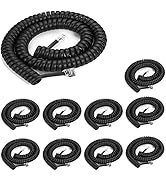 Phone Cord Landline8Ft Uncoiled / 1.4Ft Coiled Landline Phone Handset Cable RJ9 4P4C Telephone Ac...