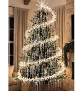 Christmas Decorations - 2000 LED 60ft Floating Spiral Christmas Tree Lights | Remote Control &amp; 8 ...
