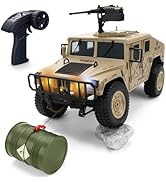 Remote Control Truck Off-Road, 1/16 Scale RC Trucks Army Rock Crawler 4x4, Military Armored Vehic...