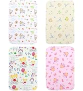 4PCS Waterproof Changing Pad Sheet Washable Mattress Changing Pads for Baby Changing Station Reus...