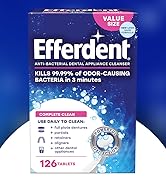 Efferdent Retainer Cleaning Tablets, Denture Cleanser Tablets for Dental Appliances, Complete Cle...