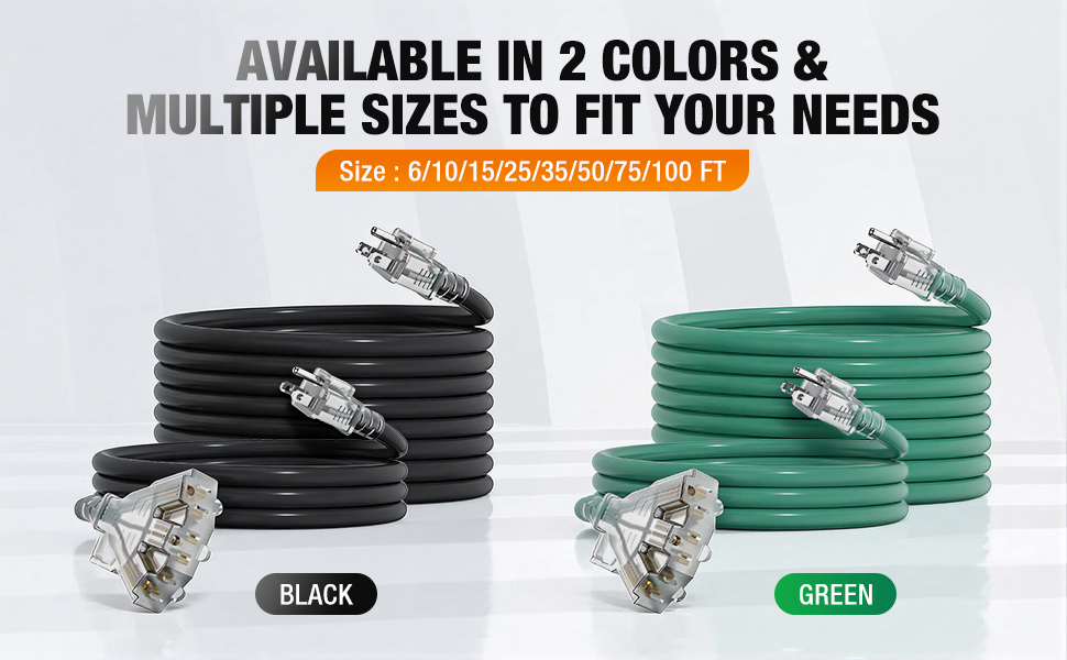 outdoor extension cord with multiple outlets