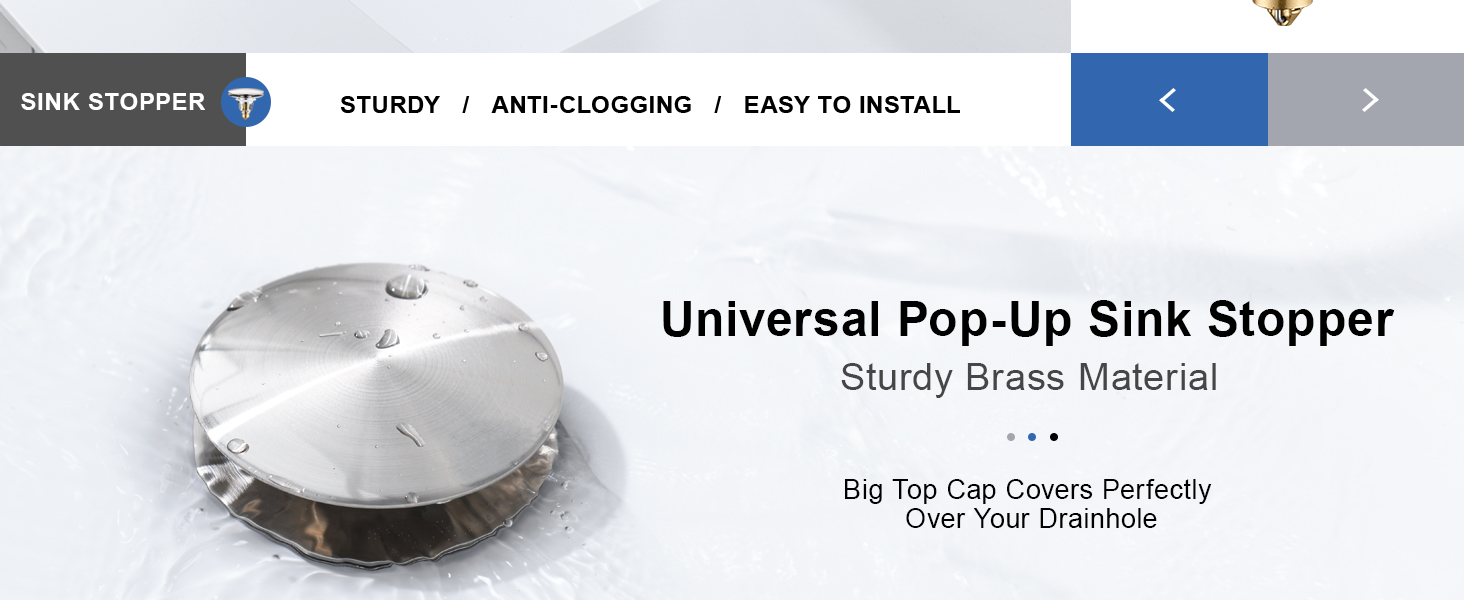 universal bathroom sink stopper