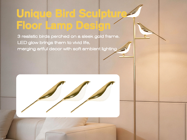 Bird Sculpture Floor Lamp