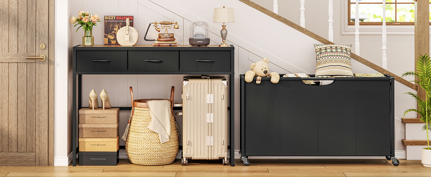 2 in 1 Laundry Hamper-Buy one Get Two that Laundry Basket and Console Table