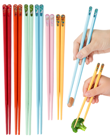Coikcer Family Chopsticks Set - 6 Pairs Fiberglass Chopsticks