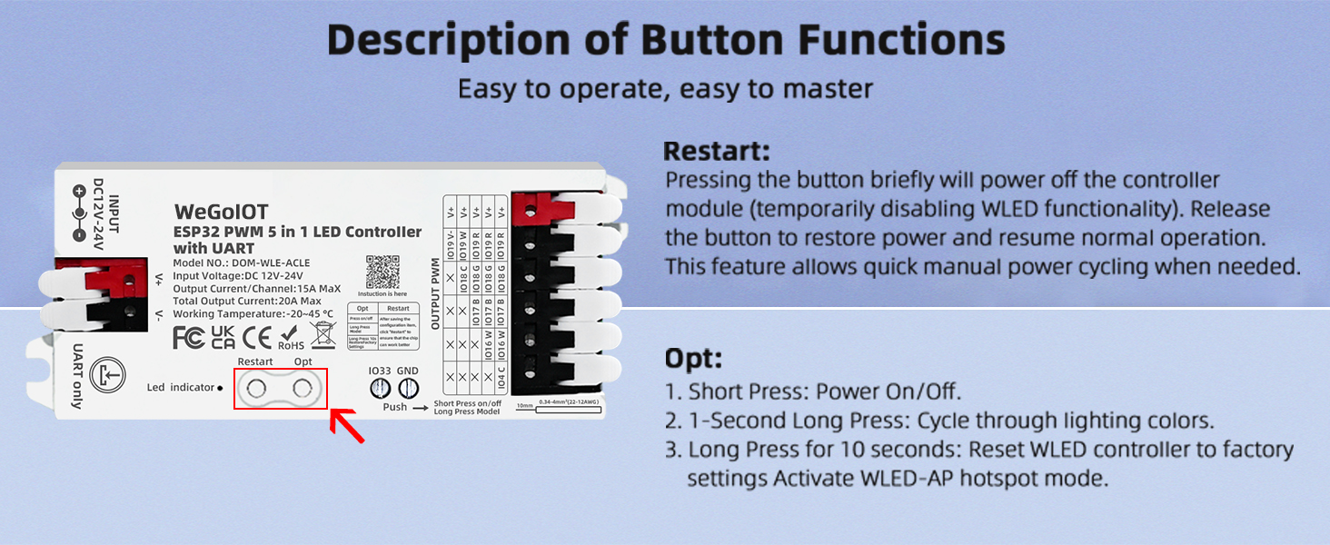 ESP32 PWM WLED LED