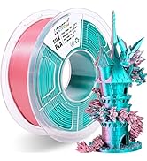 LOCYFENS PLA Filament 1.75mm, Silk PLA 3D Printer Filament, Dual Color Filament - Pink and Sky Bl...