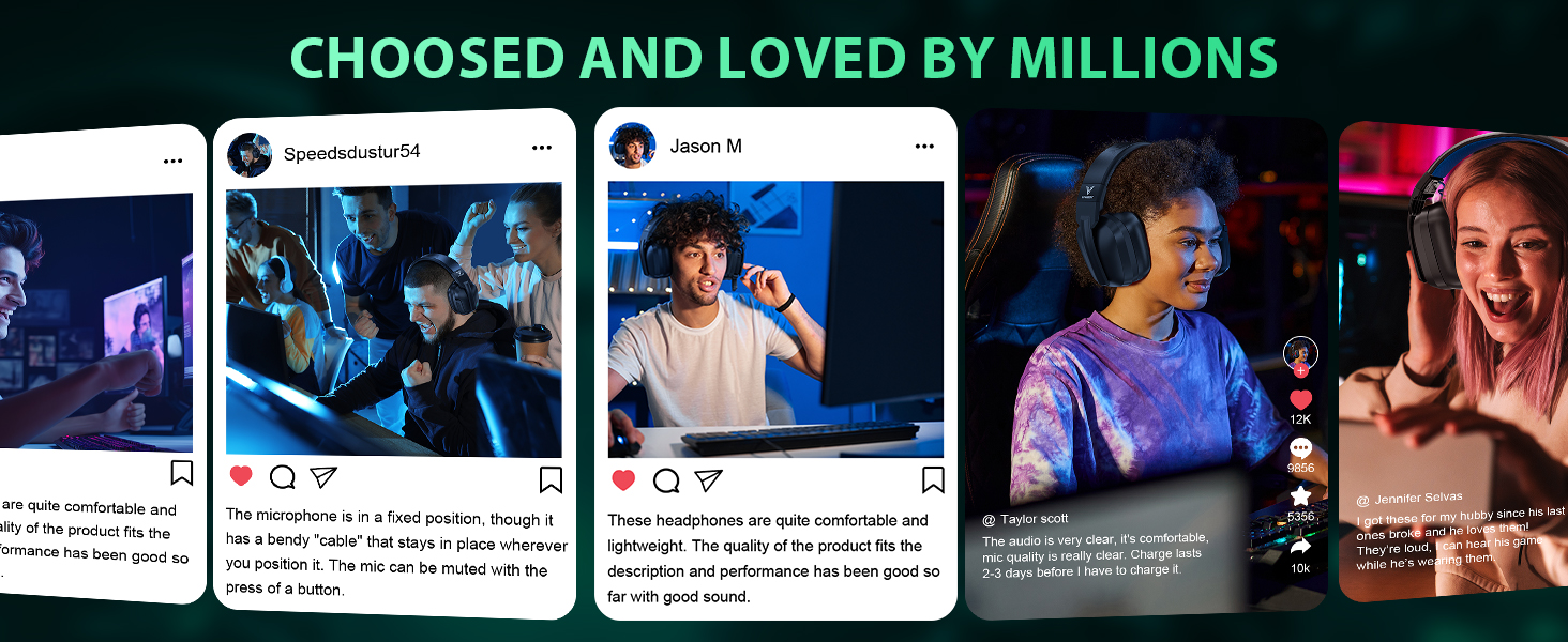 Social media posts showing enthusiasm and engagement across multiple platforms, with diverse users enjoying and sharing content.