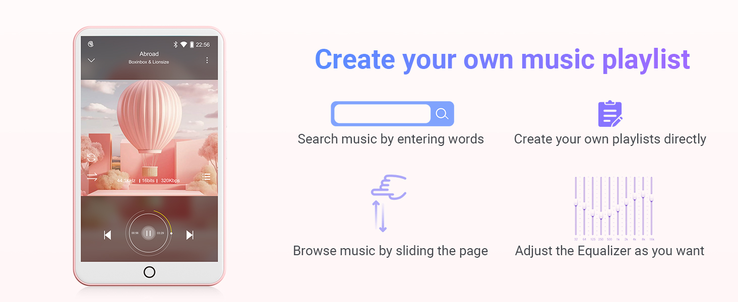 MP3 Player with Bluetooth and WiFi