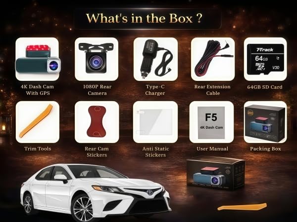 4K Dash Cam With GPS