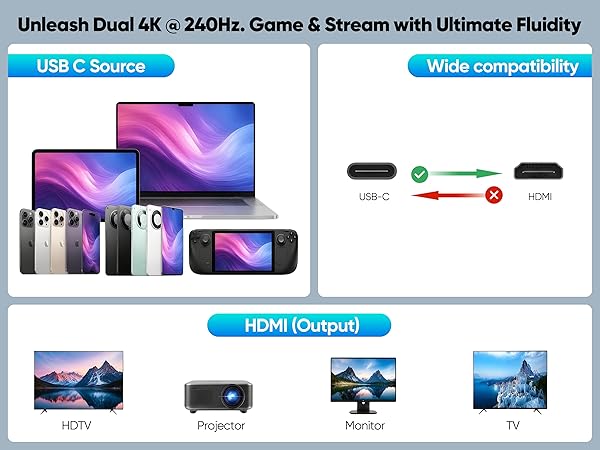 USB C to HDMI Cable 6.6FT