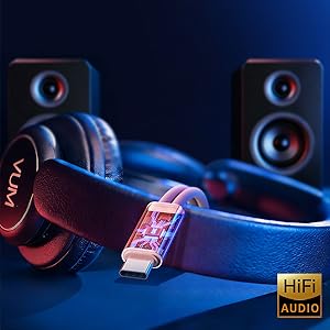 Aux Audio Dongle Cable with Type C Fast Charging, 2-In-1 Headphone Splitter