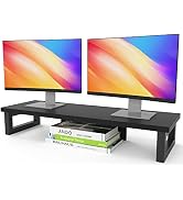 WESTREE Dual Monitor Stand Riser-Monitor Stand Riser for 2 Monitors, Sturdy Computer Monitor Stan...