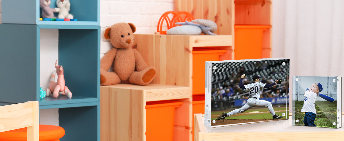 4x6 5x7 8x10 3.5x5 4x4 magnetic picture frame acrylic photo frame clear frameless double sided