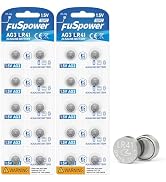 Fuspower LR41 Watch Battery 1.5v: 392 192 384 Alkaline Button Coin Cell 20 Pack - AG3 Batteries f...