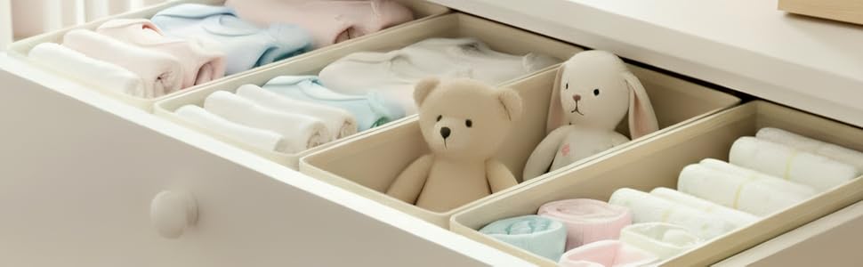 Baby Clothes Organizer Nursery Storage Bins