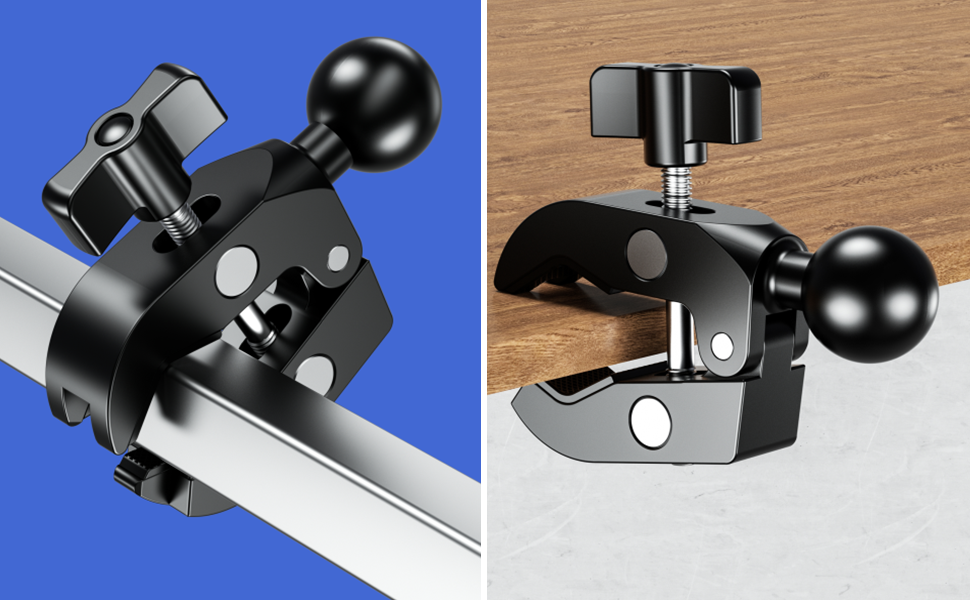 Not only for round rails, but also for square, profiled rails and flat surfaces