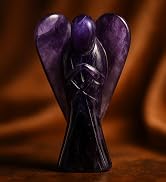 Amethyst Angel Statue Hand-Carved Angel Charms for Protection, Love, Peace