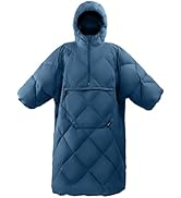 ATEPA Wearable Sleeping Bag, Recycled Water-Resistant Camping Blanket Poncho, Ultralight Packable...