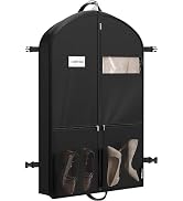 Simple Houseware 43'' Travel Garment Bag with Pockets for Suits, Dresses, Coats, Heavy Duty 300D ...