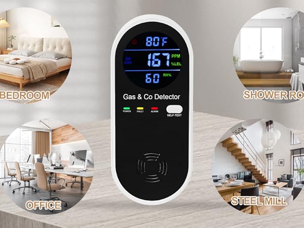 combination gas and carbon monoxide detector