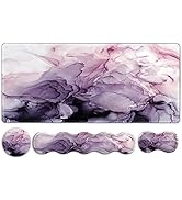 Professional Gaming Mouse Pad Wrist Support Set,Ergonomic Design Computer Desk Mat,Easy Typing &amp; ...