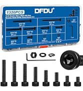 DFDU 1320PCS M3 Socket Head Screws Nut and Washer Assortment Kit 12.9 Steel | M3-0.5 x6/8/10/12/1...