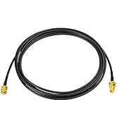 Bingfu RP-SMA Male to RP-SMA Female Bulkhead Mount RG174 WiFi Antenna Extension Coaxial Cable 2m ...