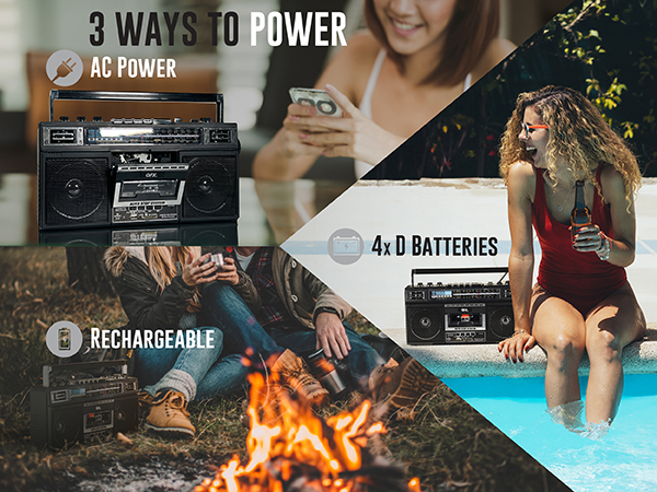 radio cassette player kids boombox small boom box qfx bluetooth speaker cassette tape player