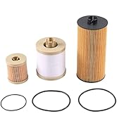 CARMOCAR FD4616 Fuel Filter and FL2016 Oil Filter Replacement for 2003-2007 Ford F250 F350 F450 F...
