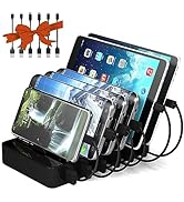 Fast Charging Station for Multiple Devices,6 USB Port Family Charge Compatible with iPhone iPad a...