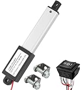 Mini 12V 4 Inch Linear Actuator, Speed 15mm/s,13.4 lb /60N Waterproof Metal Microactuator with In...