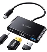 QUUGE USB C to HDMI Adapter, 3-in-1 USB C Hub with 4K HDMI, 100W Power Delivery, USB 3.0 Data Por...