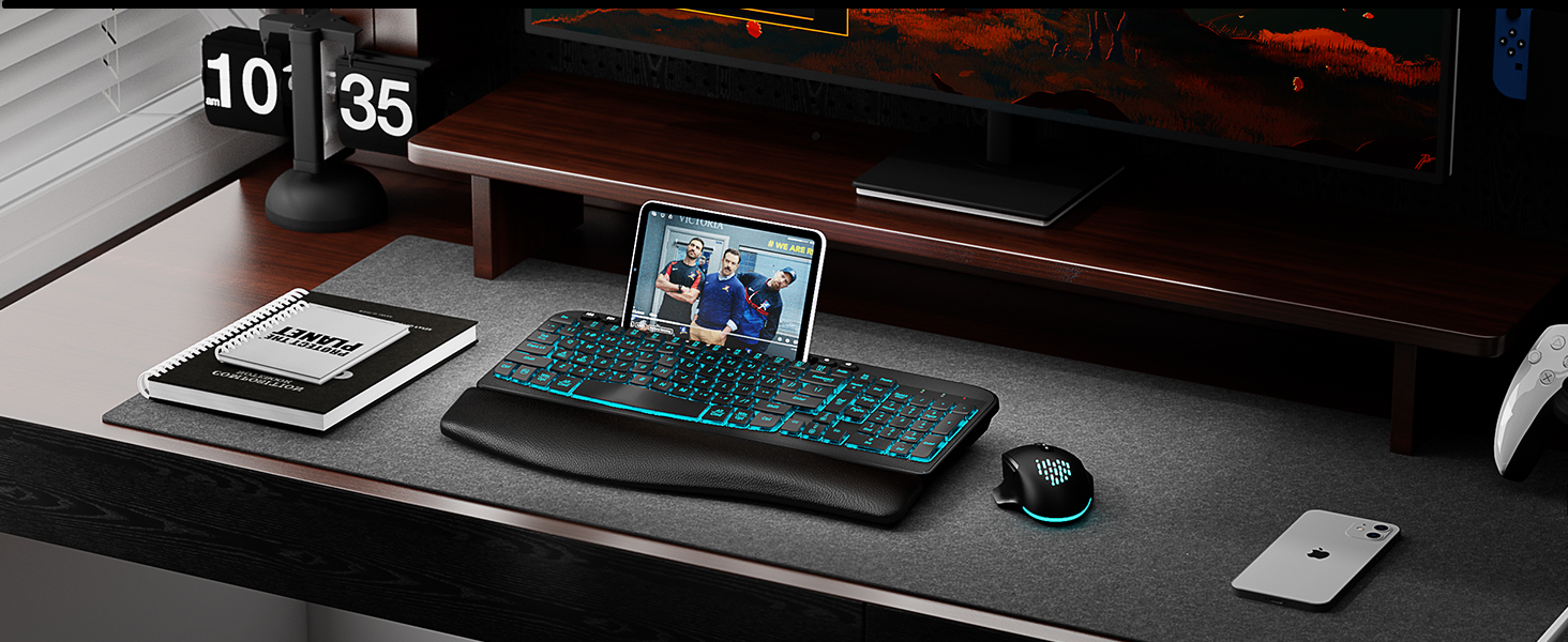 ergonomic wireless keyboard and mouse